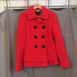 Red Steve Madden pea coat (women sz small)